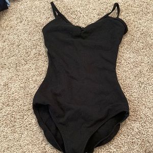 Basic black ballet leotard. Size adult small.